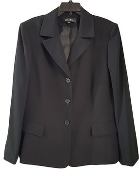 Kasper Women's Black Three-Button Tailored Blazer